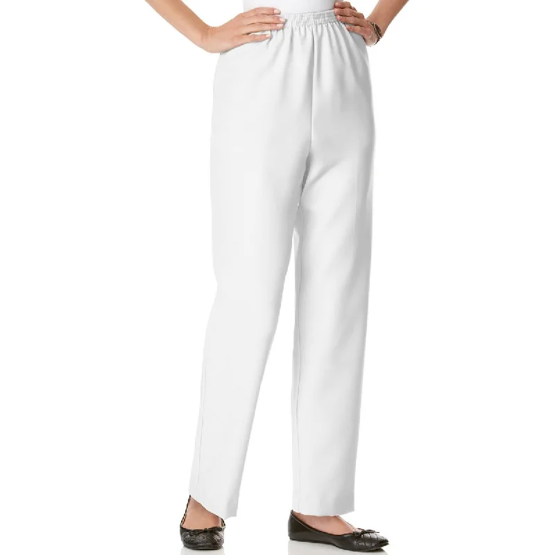 Breezy Outfits Alfred Dunner Womens Twill Office Wear Casual Pants