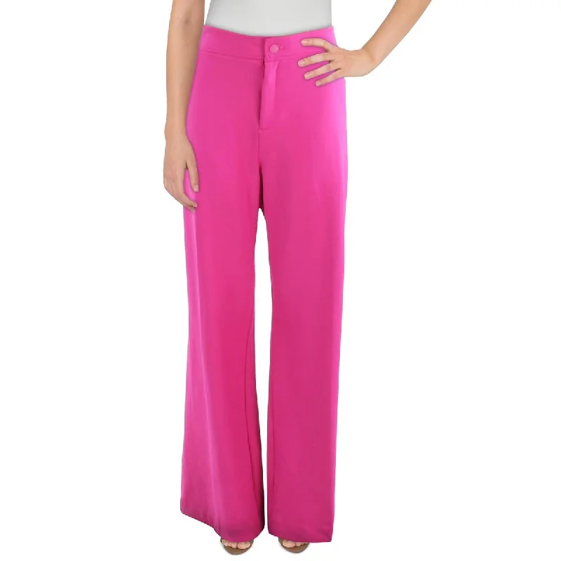 Chic Comfort Wear Anne Klein Womens Plus High-Rise Professional Straight Leg Pants