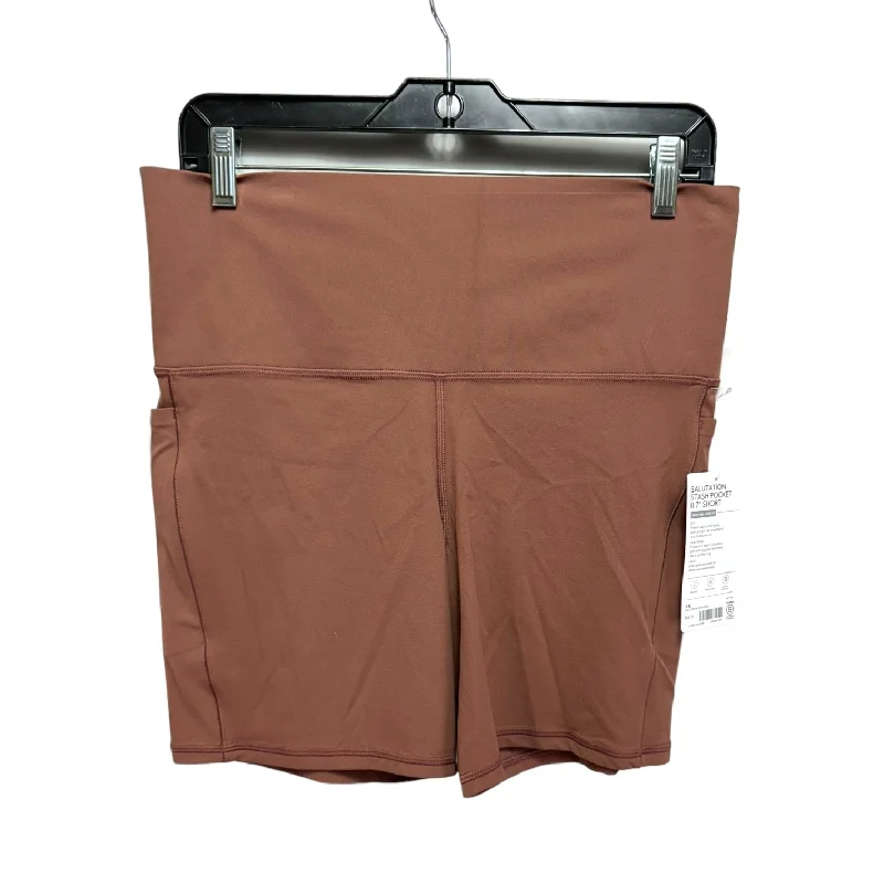 Simple Comfort Athletic Shorts By Athleta In Brown, Size: 1x