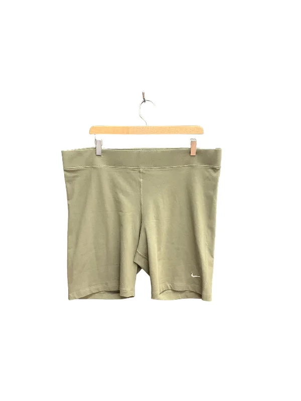 Chic Comfort Wear Athletic Shorts By Nike Apparel In Green, Size: 2x