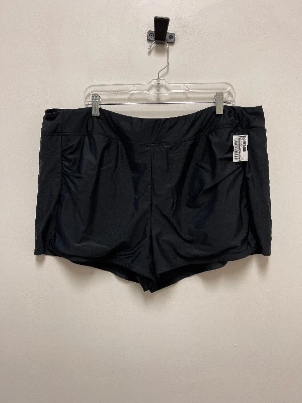 Cozy Apparel Athletic Shorts By Time And Tru In Black, Size: 2x