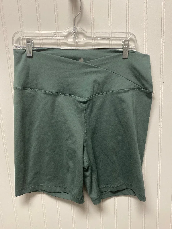 Printed Patterns Athletic Shorts By Yogalicious In Green, Size: 1x