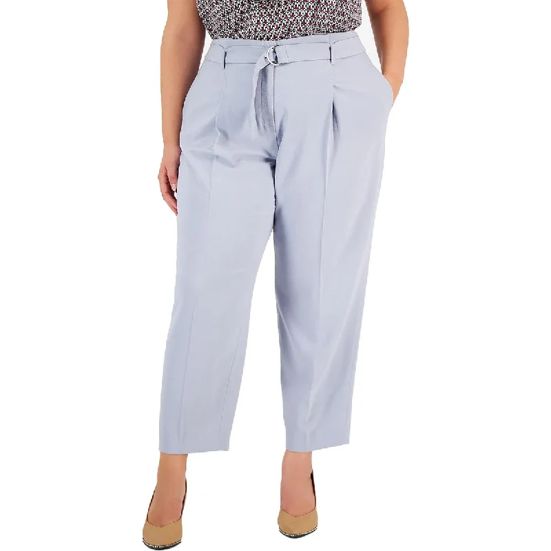 American Style Bar III Womens Plus Suit Separate Office Paperbag Pants