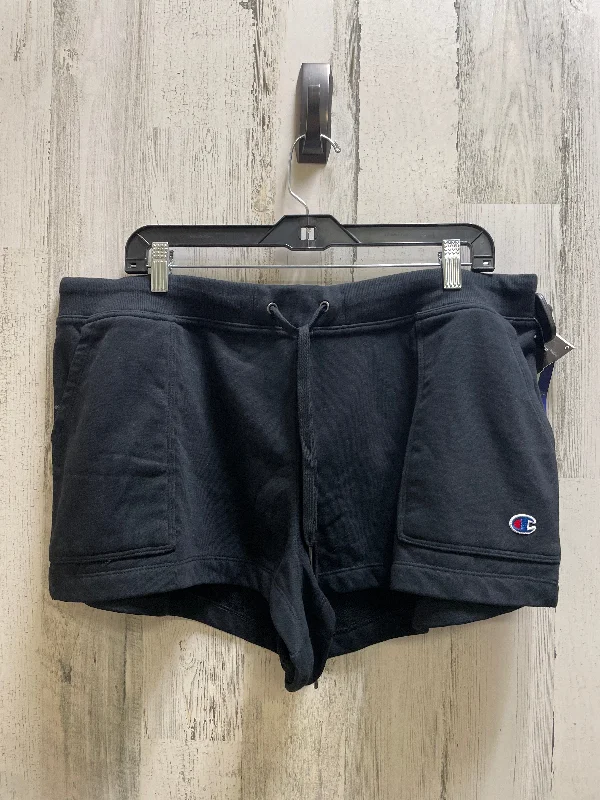 Elegant Temperament Black Athletic Shorts Champion, Size 2x