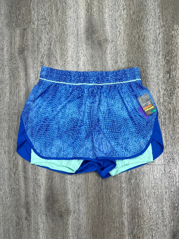 Embroidered Letters Blue Athletic Shorts Danskin, Size 1x