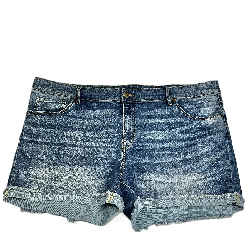 Sports And Leisure Blue Denim Shorts By Ava & Viv, Size: 22w