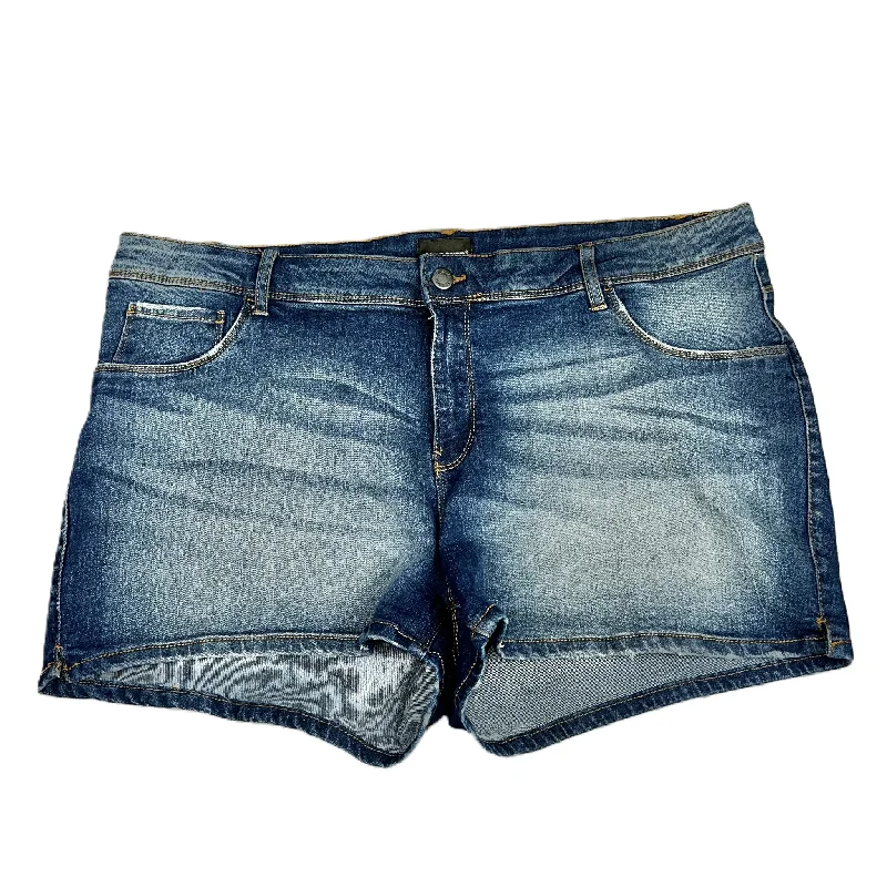 Sports Design Blue Denim Shorts By Joe Boxer, Size: 18w