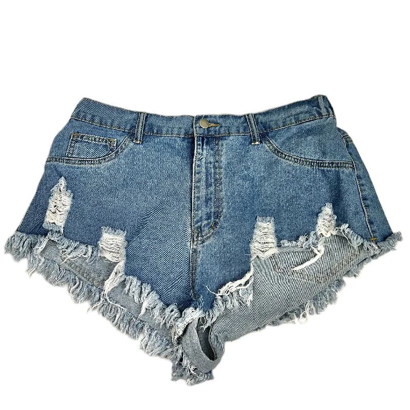 Comfortable And Casual Blue Denim Shorts By Shein, Size: 1x