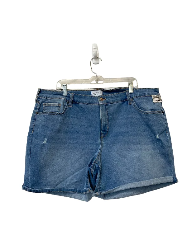 Cozy Fit Wear Blue Denim Shorts Crown And Ivy, Size 20w