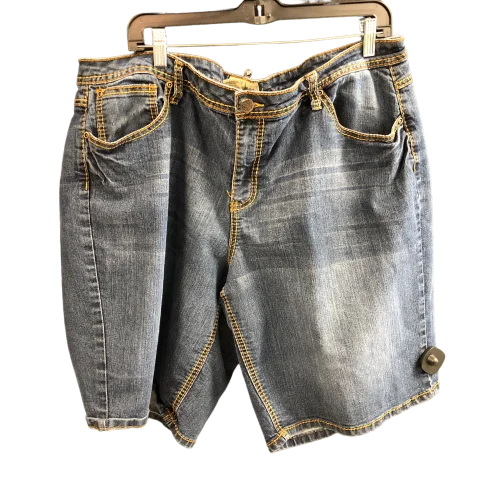 Comfy Pants Blue Denim Shorts Earl Jean, Size 22w