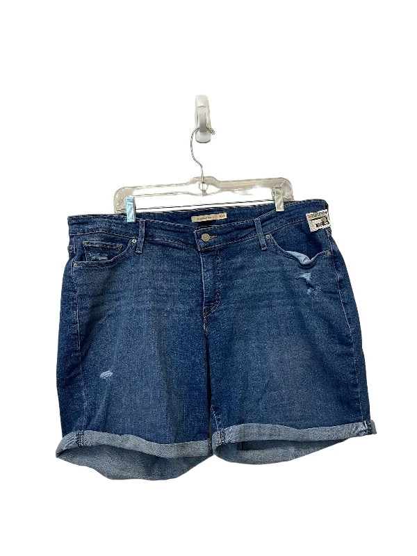 Trendy Wear Blue Denim Shorts Levis, Size 18w