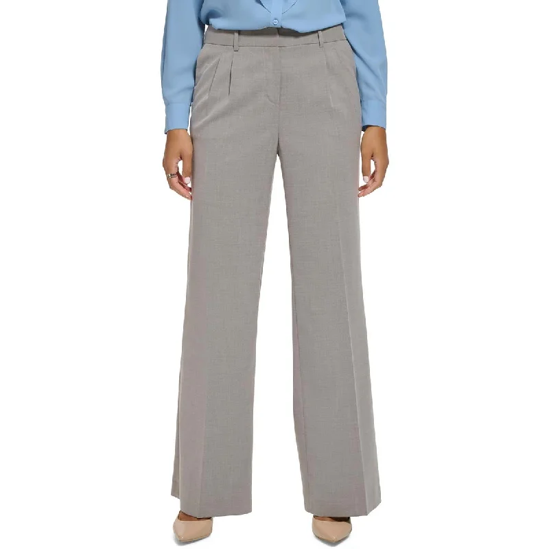 Breezy Comfort Calvin Klein Womens High Waist Business Wide Leg Pants