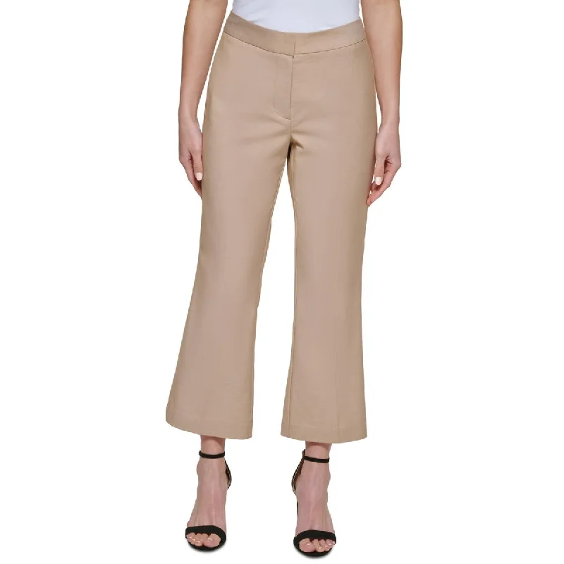 Stylish Ease DKNY Womens Woven Flare Ankle Pants
