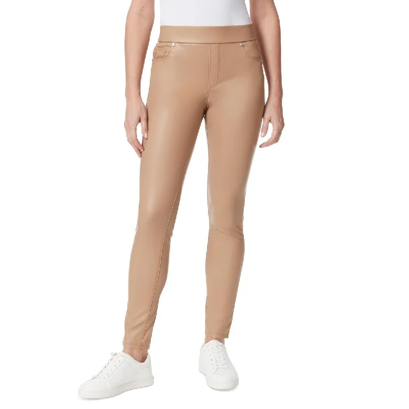 Casual Chic Outfits Gloria Vanderbilt Womens Avery Faux Leather Mid-Rise Leggings