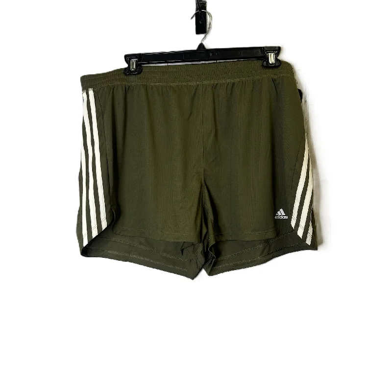 Warm Winter Series Green Athletic Shorts By Adidas, Size: 3x