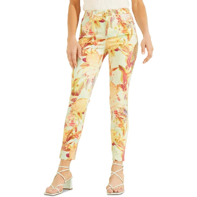 Moisture wicking Guess Womens Tencel Floral Skinny Pants