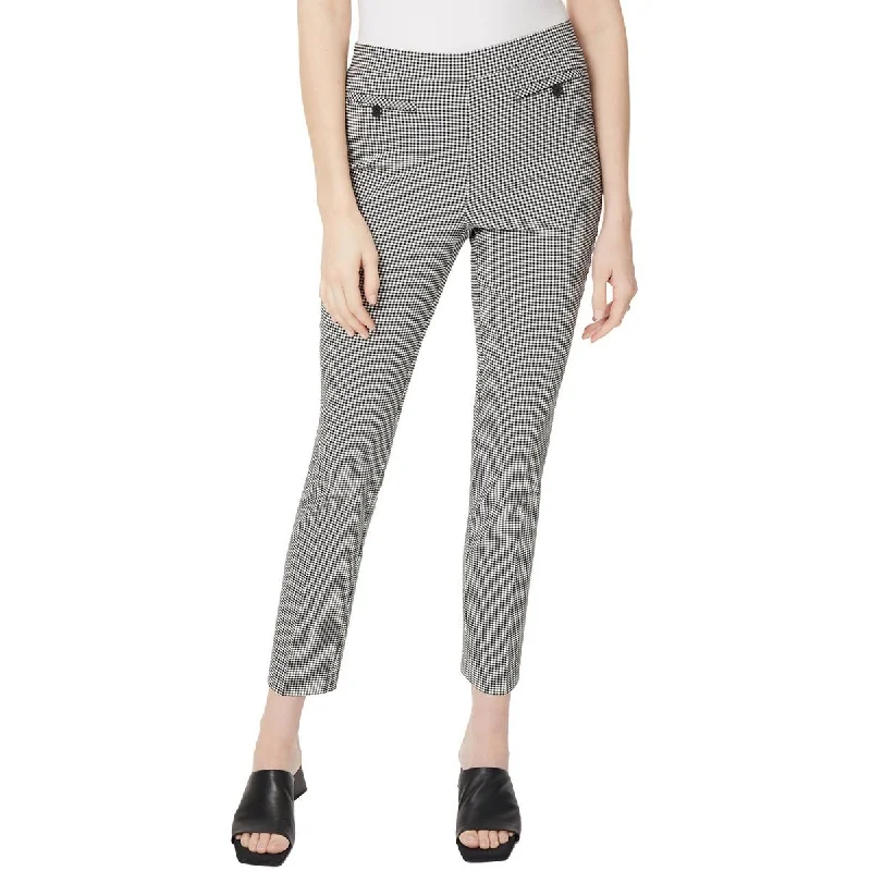 Comfy Layers Jones New York Womens Gingham Cropped Ankle Pants