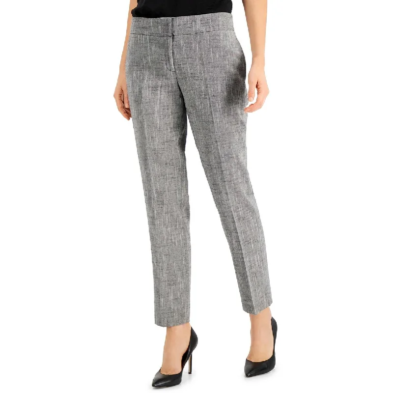 Integrated Design Kasper Womens Cross-Dyed Slim Fit Straight Leg Pants