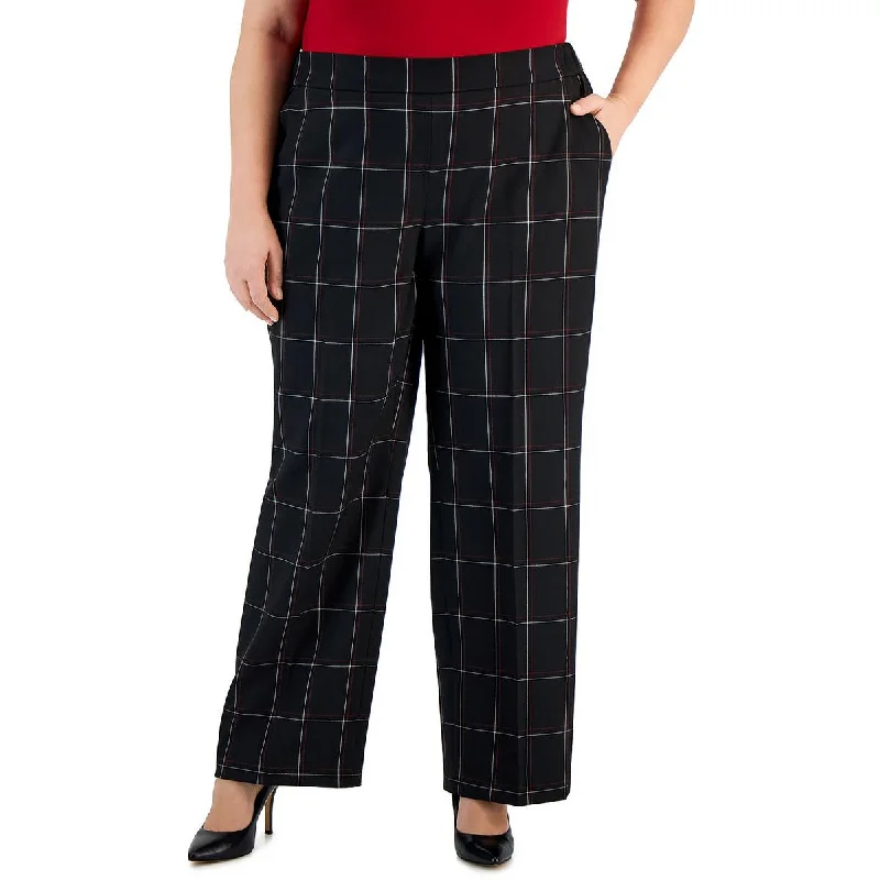 All-Day Comfort Kasper Womens Plus Mid-Rise Formal Dress Pants