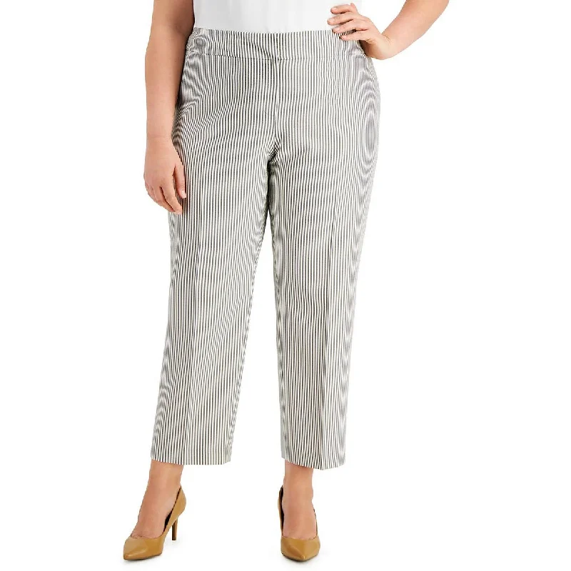 Sports And Leisure Kasper Womens Plus Striped Slim Fit Ankle Pants