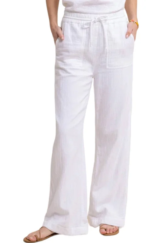 Classic Laken Wide Leg Pants In White