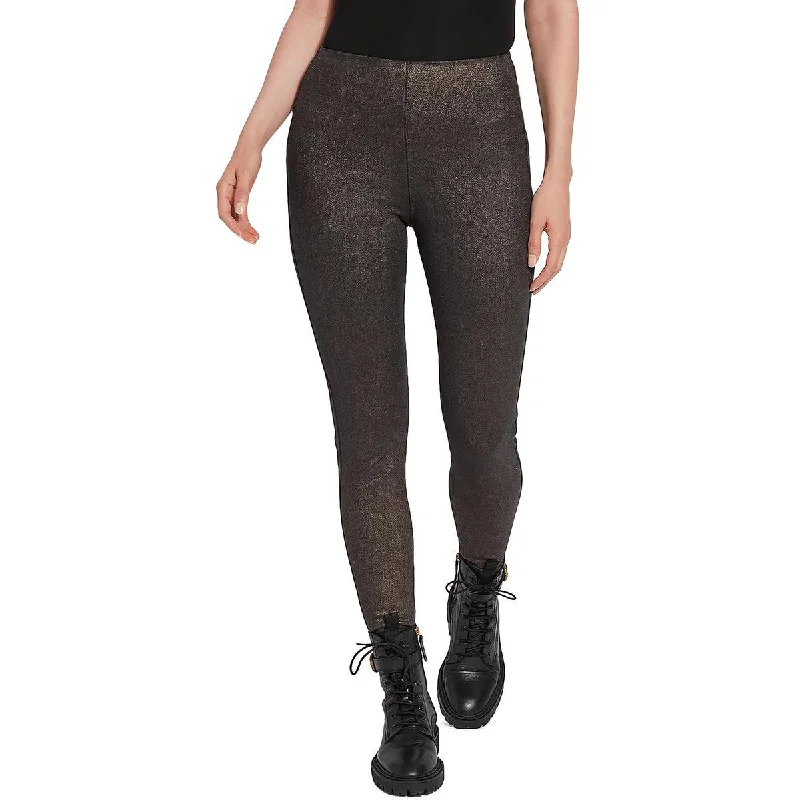 Mid-length Style Lysse Womens Metallic Coated Leggings