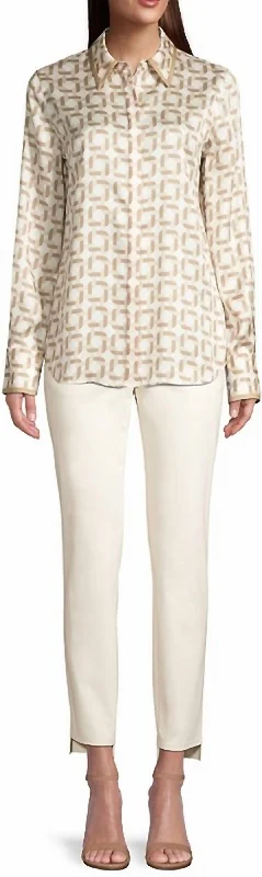 Warm And Comfortable Manhattan Pant In Ecru