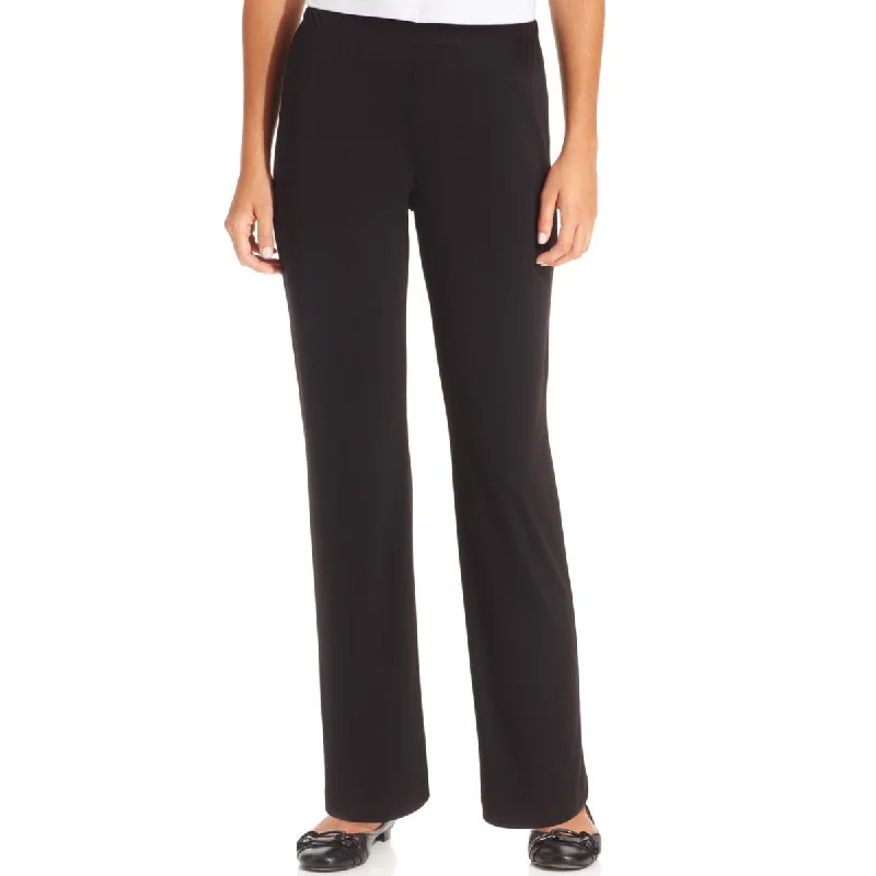 Wandering freely NY Collection Womens Petites Replen Matte Jersey Office Wear Wide Leg Pants