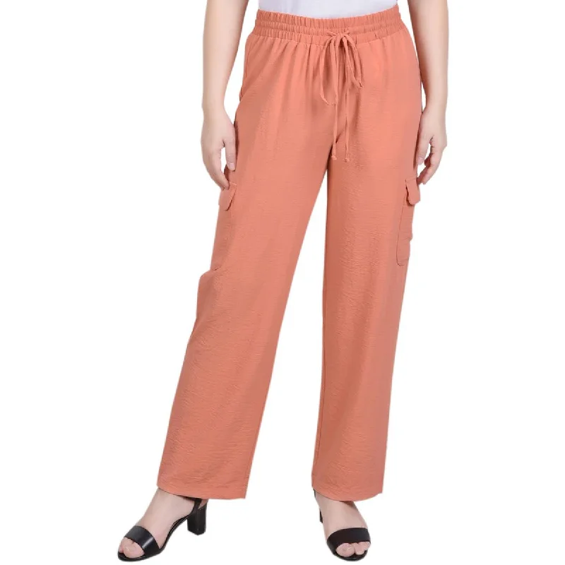 Cozy Knits NY Collection Womens Petites Slub Utiliy Cargo Pants
