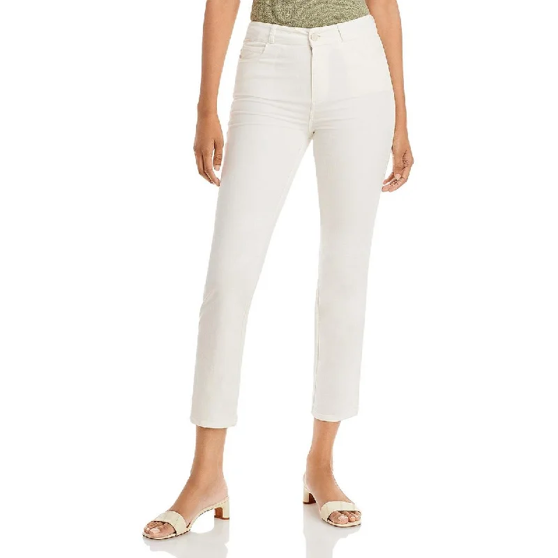 Modern City Paige Womens Cindy Corduroy High Rise Cropped Pants