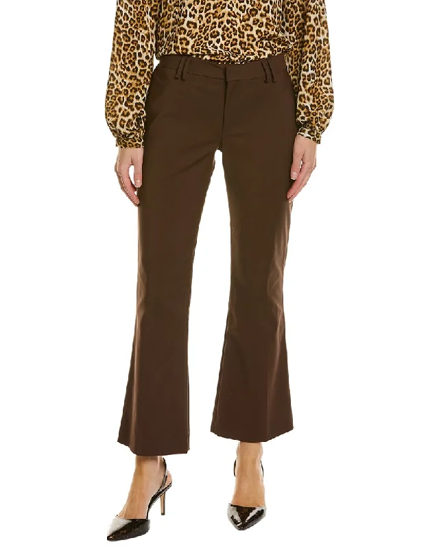 Effortless Dressing Pink Tartan Stretch Flare Pant