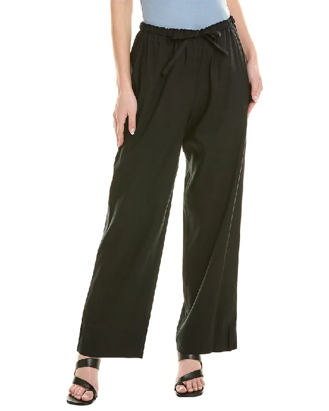 Exquisite Embroidery Rebecca Taylor Linen-Blend Pant
