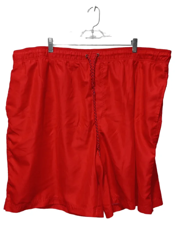Layered Style Red Athletic Shorts Op, Size 2x