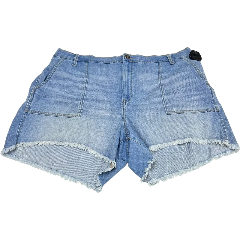 Comfy Dress Shorts By Aerie In Blue Denim, Size: 18