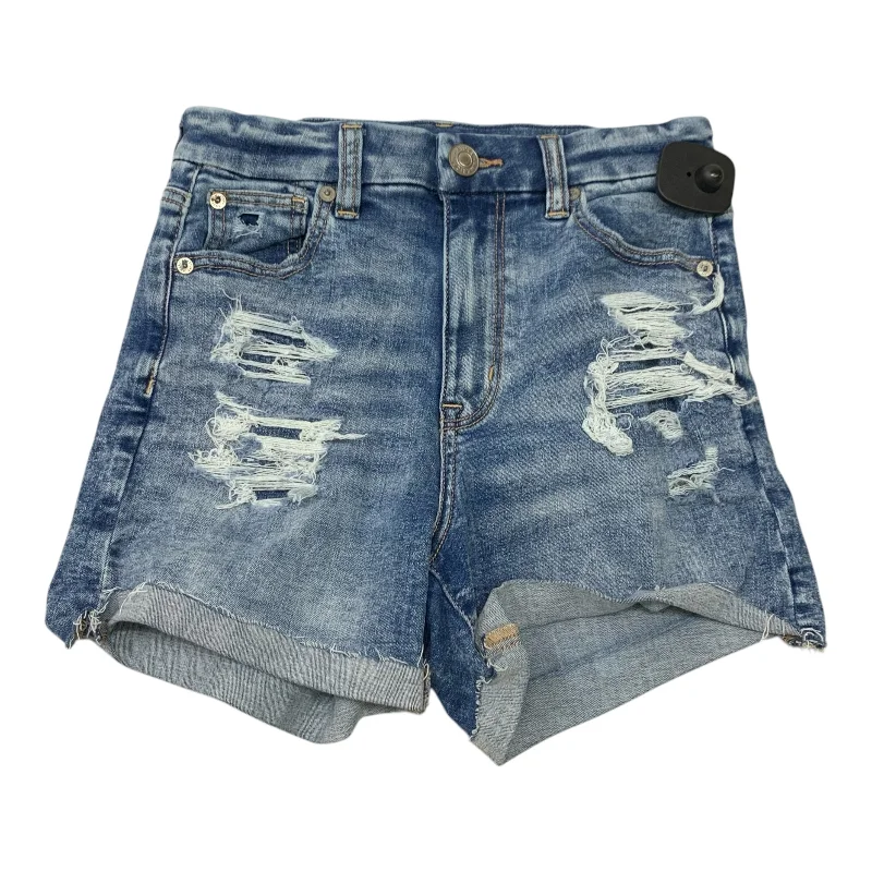Fashion Touch Shorts By American Eagle In Blue Denim, Size: 0