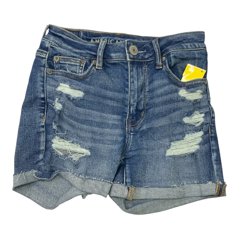Exquisite Details Shorts By American Eagle In Blue Denim, Size: 0