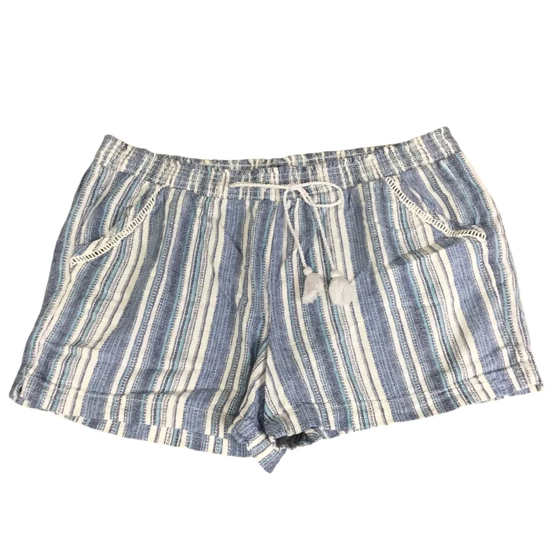 Luxe Comfort Shorts By Briggs In Striped Pattern, Size: 2x