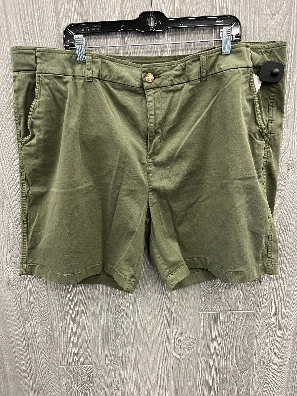 Nightclub Style Shorts By Coldwater Creek In Green, Size: 24w
