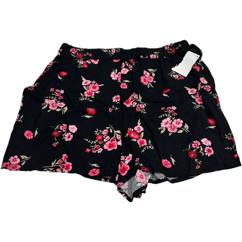 Casual Comfort Wear Shorts By Divided In Black & Red, Size: 4
