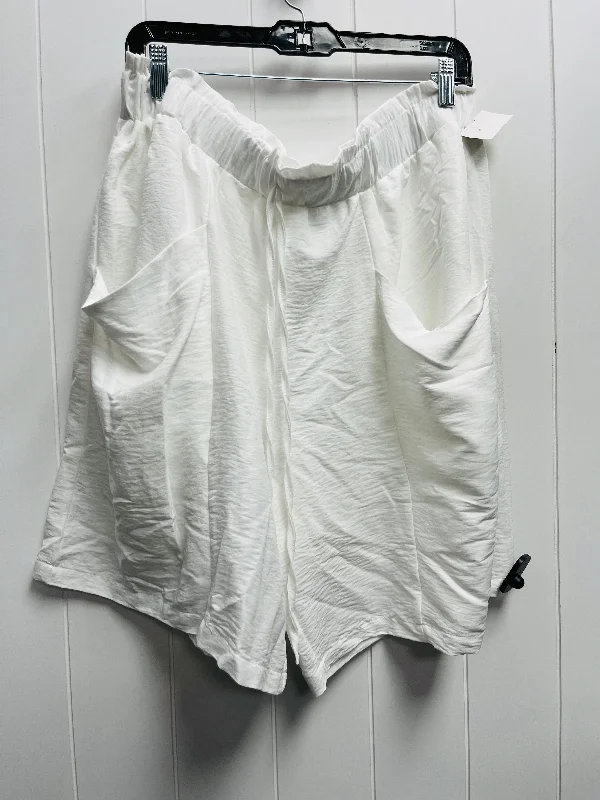 Body Design Shorts By emery rose In White, Size: 3x
