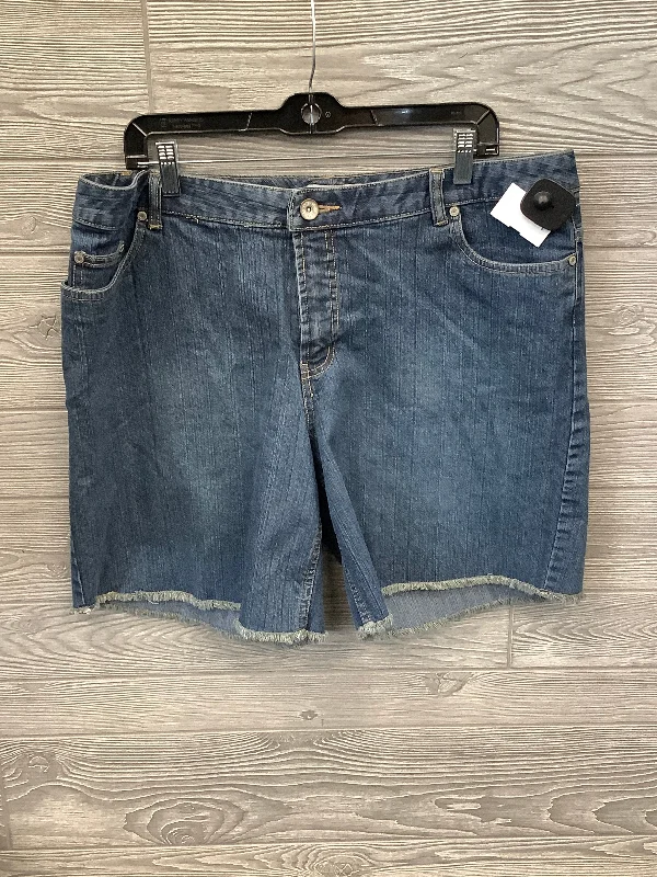 Comfortable Design Shorts By Faded Glory In Blue Denim, Size: 18w
