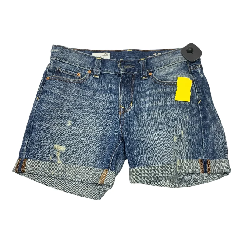 Sports Style Shorts By Gap In Blue Denim, Size: 0
