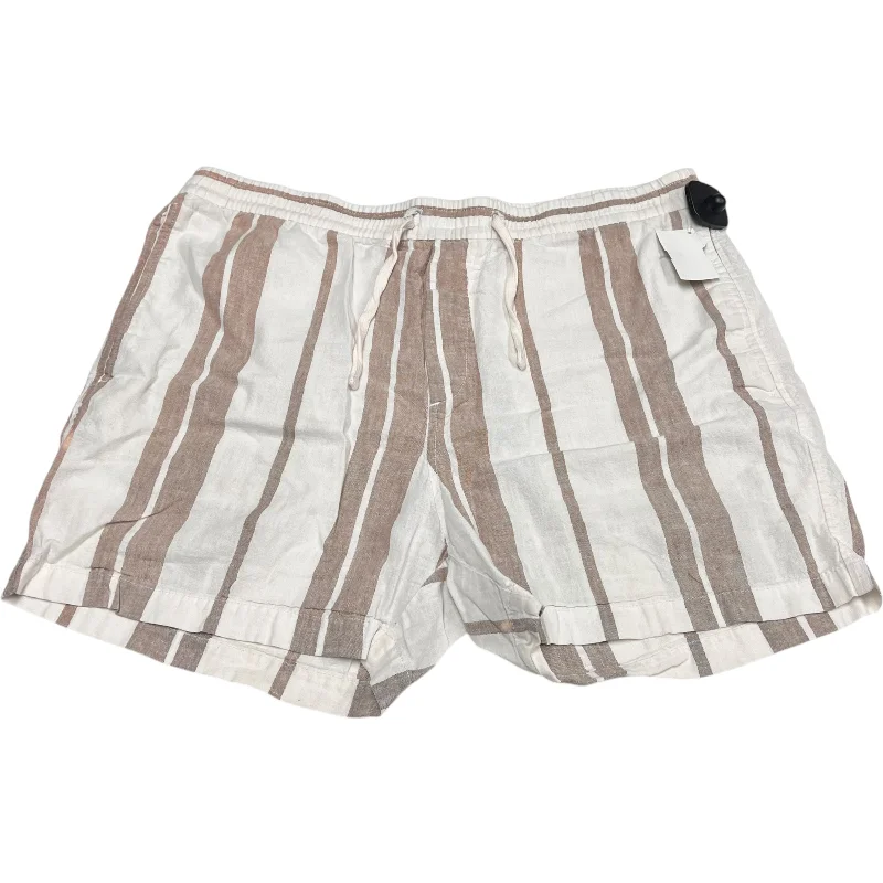 Comfortable Sweaters Shorts By H&m In Brown & White, Size: L