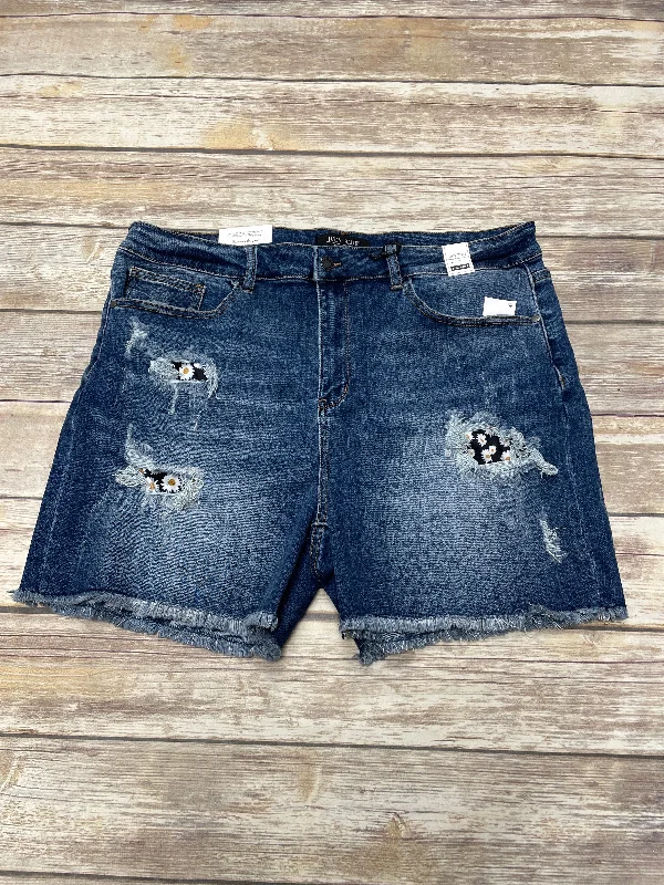 Comfort Fit Shorts By Judy Blue In Blue Denim, Size: 3x
