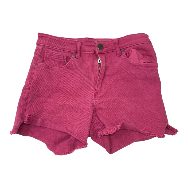 Stylish Wear Shorts By Kut In Pink Denim, Size: 0