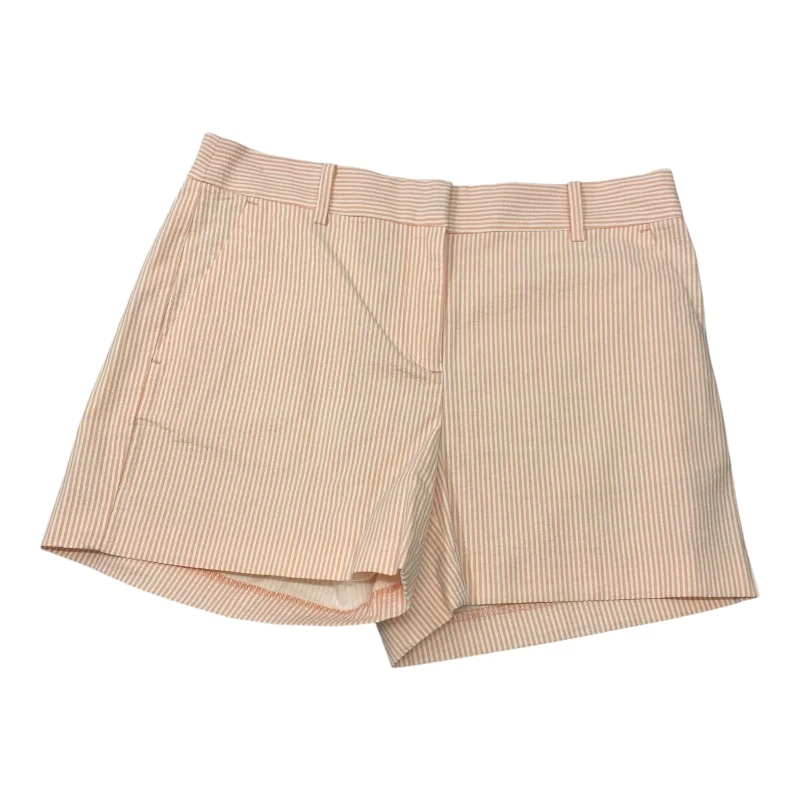 Elegant Design Shorts By Loft In Orange & White, Size: 4