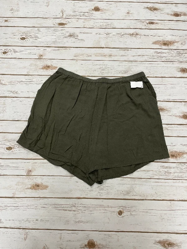 Breathable Comfort Shorts By Melrose And Market In Green, Size: 1x