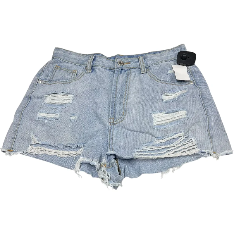 Effortless Looks Shorts By Shein In Blue Denim, Size: M