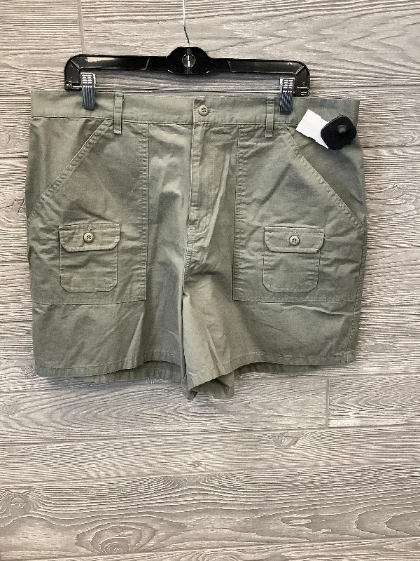 New Products Shorts By Sonoma In Green, Size: 18w