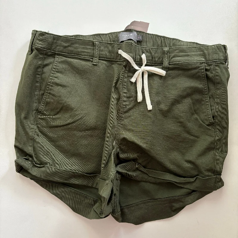 Lace Design Shorts By Torrid In Olive, Size: 2x